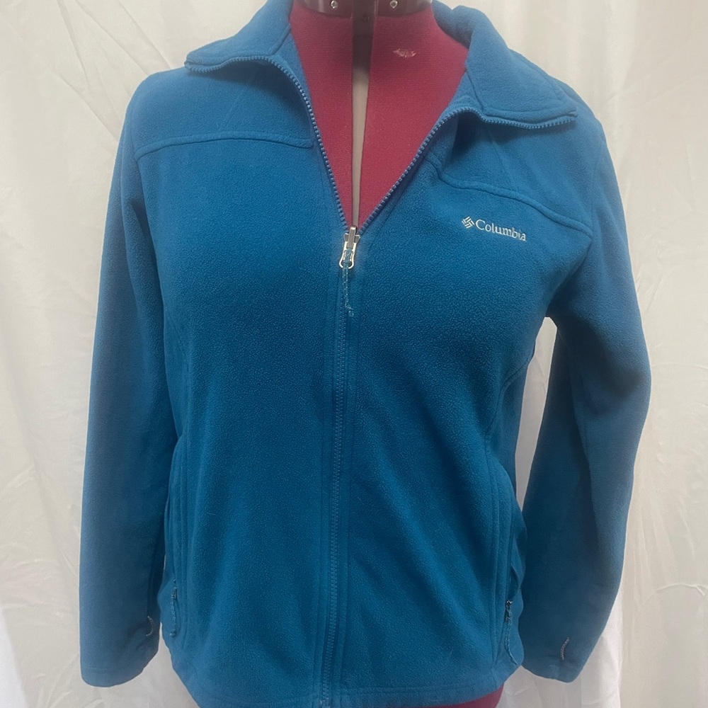 Columbia Teal Full-Zip Fleece Jacket